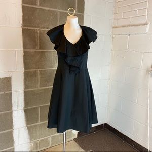 Ralph Lauren cotton ruffle backless dress